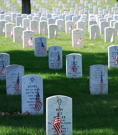 Graves at Arlington on Memorial Day
