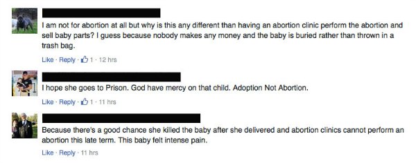 fb reactions third trimester