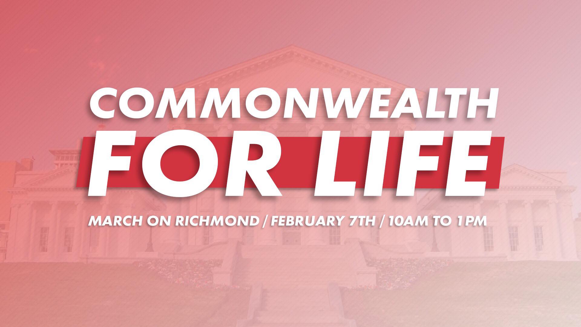 Commonwealth for Life: Capitol Grounds Thursday, Feb 7th