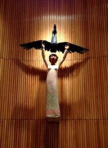woman with bird
