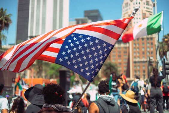 Protesters at a No Kings Day rally in Phoenix, Arizona, representing elite-funded fake grassroots movements in America