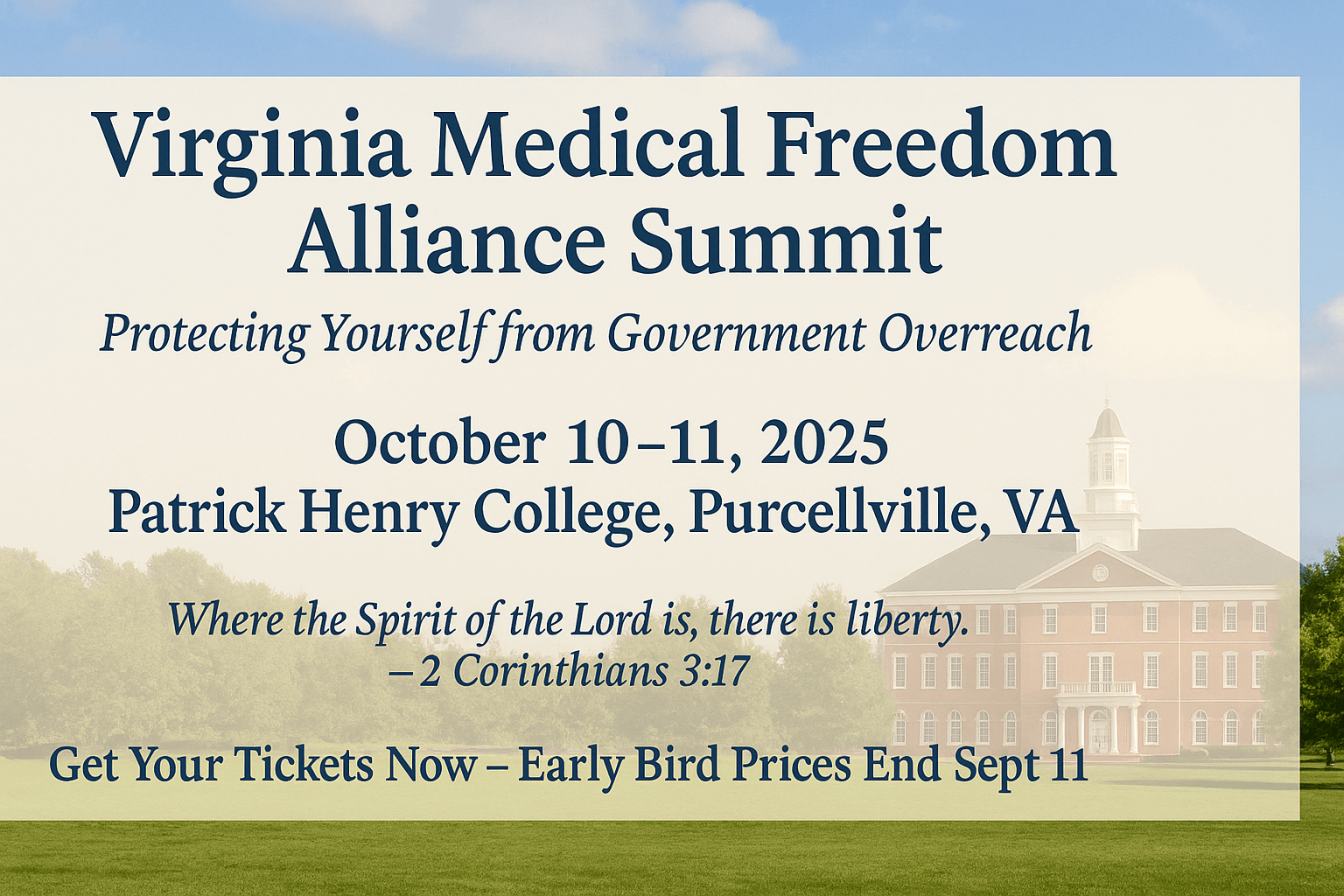 Are Your Medical Rights Safe? Join the VAMFA Summit: Oct 10 -11, Purcellville, VA