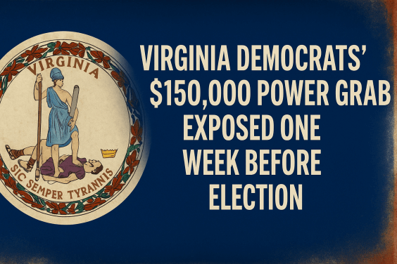 Virginia Democrats' $150,000 Power Grab Exposed One Week Before Election