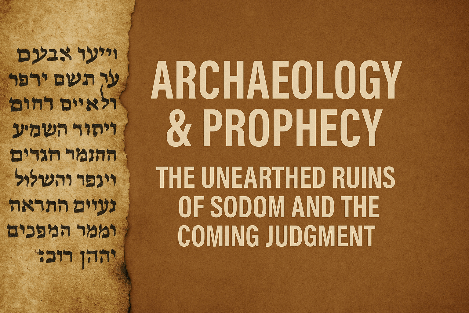 Archaeology & Prophecy: The Unearthed Ruins of Sodom and the Coming Judgment
