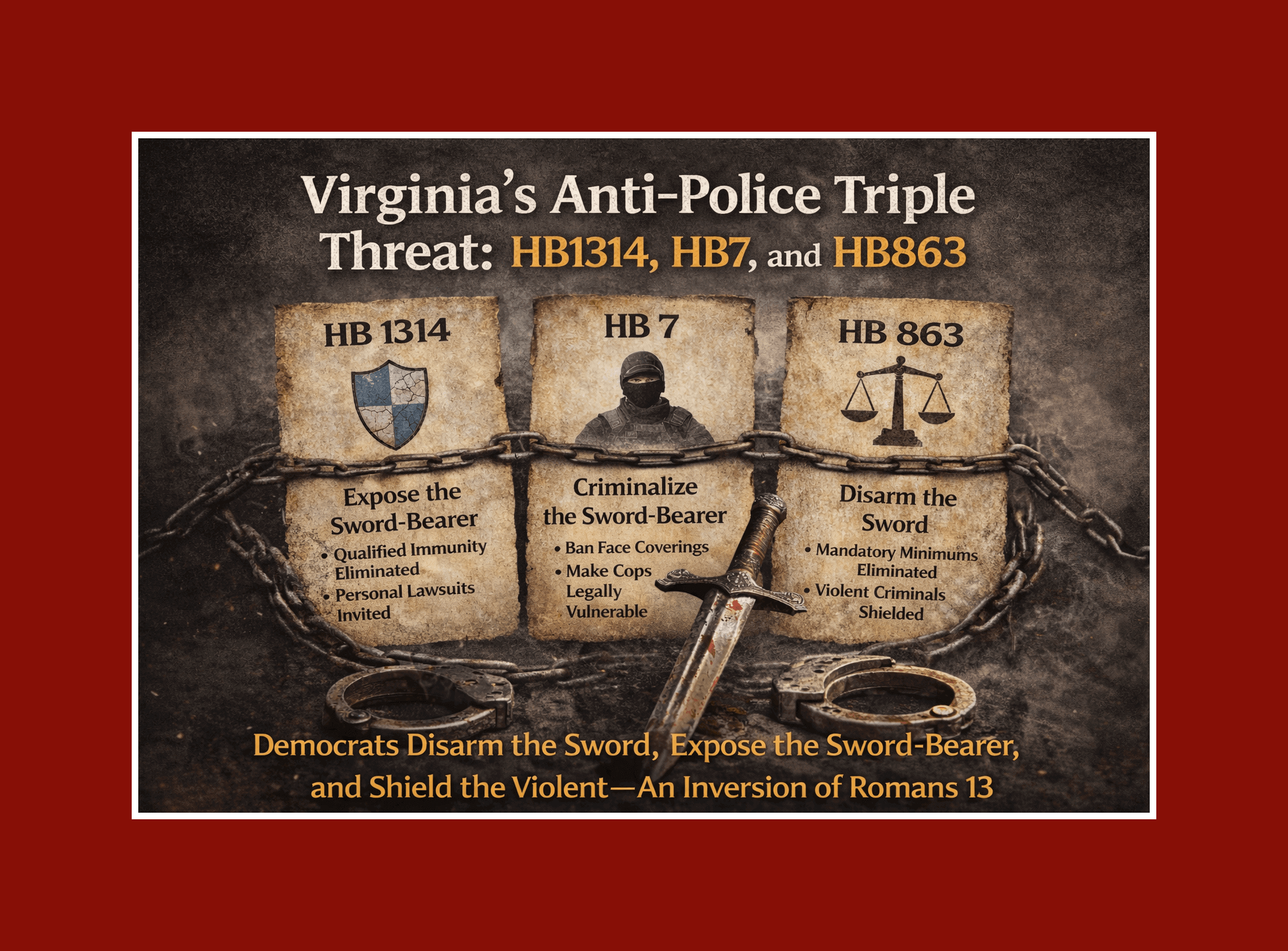 Virginia’s Anti-Police Triple Threat: HB1314, HB7, and HB863
