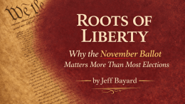 Why the November Ballot Matters