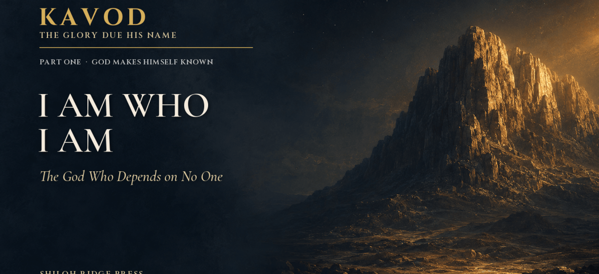 KAVOD featured image for I AM WHO I AM, showing an ancient mountain illuminated by golden light beneath a dark, star-filled sky.